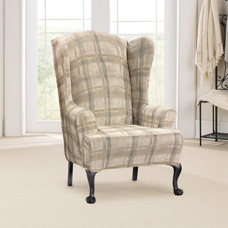 Sure Fit Stretch Arno By Waverly Wing Chair Slipcover Wayfair.ca